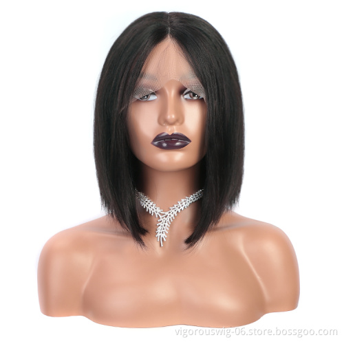 Brazilian Hair Cuticle Aligned Hair Short Bob T Lace Wig Human Hair Lace Front Wig Black Wigs For Black Women